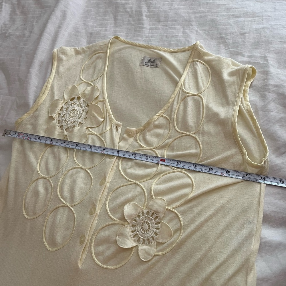 Vintage Gruppo La Perla Nightgown Butter Yellow Womens Medium Dress Floral - Picture 4 of 5